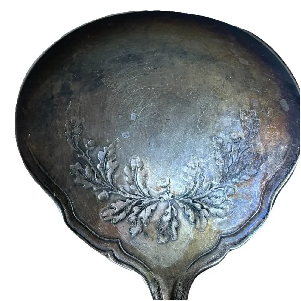 Vintage WM Rogers & Son AA Silverplate Gravy Ladle Floral Handle